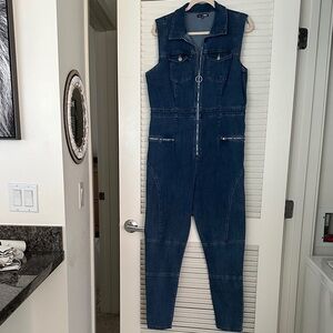 Fashion Nova Blue Denim Jumpsuit